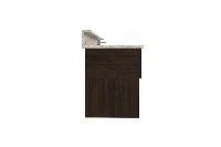 Sleek architectural wall-hung vanity showcasing a clean-lined, open-underneath silhouette and a refined, minimalist aesthetic to maximize bathroom floor space