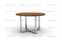 Sleek cross-base table showcasing an X-frame support system and a clean-lined, minimalist silhouette