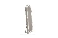 Hospitality-grade soft-edge dressing mirror featuring a sleek, slimline frame