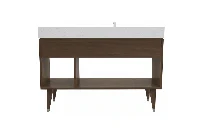 Contemporary textured-panel vanity unit with a sturdy monolithic top and a clean, premium patterns-driven design
