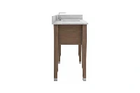 Sleek shallow-depth vanity counter showcasing a low-profile architectural design tailored for compact bathrooms