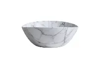Contemporary stone-textured round sink showcasing organic ridges and a natural, earthy aesthetic