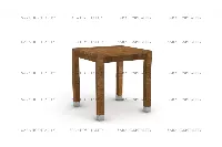 Modern square side table featuring a symmetrical cuboid form and a clean-lined, minimalist tabletop
