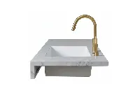 Contemporary molded sink countertop with a unified structure and a refined, minimalist aesthetic for kitchens or vanities