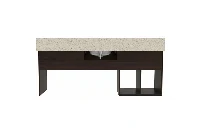 Sleek architectural wall-hung vanity showcasing a clean-lined, open-underneath silhouette and a refined, minimalist aesthetic to maximize bathroom floor space