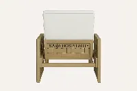 Outdoor Chaise Lounge with Woven Arm Panels -4