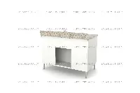 Classic-style natural stone counter with a durable, heat-resistant surface and a graceful curved edge detail