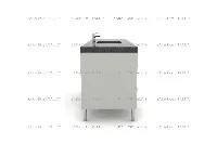 Modern minimalist vanity top offering a heat-resistant granite slab with a clean, pre-drilled single-faucet layout