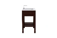 Contemporary lattice-base vanity counter with a sturdy, monolithic top and an exposed mesh-patterned lower deck that maximizes airflow and visual depth