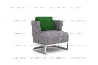 refined metal base lounge chair design