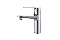 Hospitality-grade basin faucet with a professional chrome finish