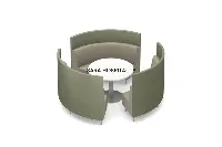 Senior Living Round Booth Dining Set -1