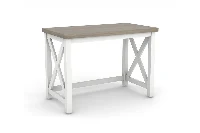 Modern Cross-Frame Desk: Clean, architectural X-base steel legs paired with a smooth, durable commercial-grade desktop