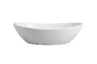 Contemporary classic vessel sink with a timeless circular design and a polished, easy-to-clean surface