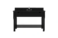 Sleek architectural vanity counter showcasing a low-profile outer border and a refined, minimalist aesthetic that emphasizes clean lines and open space