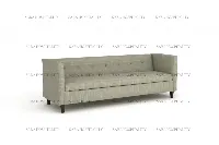 Modern button-tufted sofa featuring a deep-seated design and classic diamond stitching on the backrest