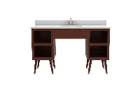 Sleek multi-station vanity top showcasing dual independent washing zones tailored for high-end boutique hotels