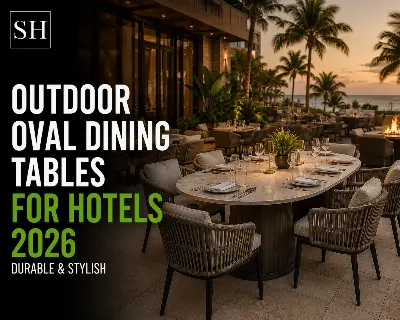 Outdoor Oval Dining Tables for Hotels | Durable & Stylish