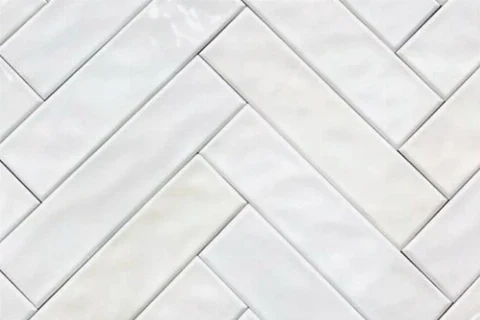 Wavy Herringbone Shower Surround