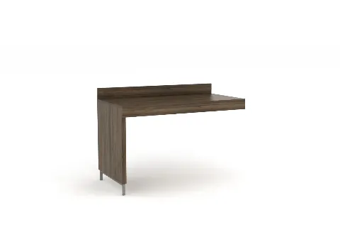Modern L-shaped desk with woodgrain finish-1