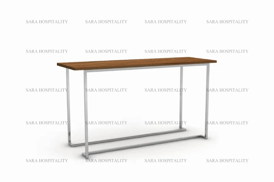 Modern narrow console table featuring an ultra-slim profile and a clean-lined surface designed for hallways and tight spaces