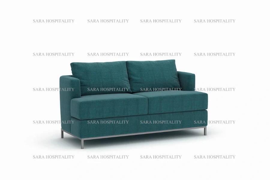 Modern upholstered metal frame sofa for lounges - 2