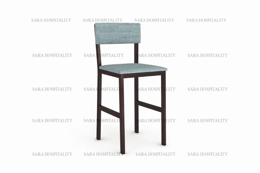Durable Minimalist Metal Dining Chair for hotel terrace dining.