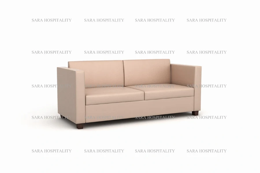 Contemporary Upholstered Hospitality Sofa – Beige - 1