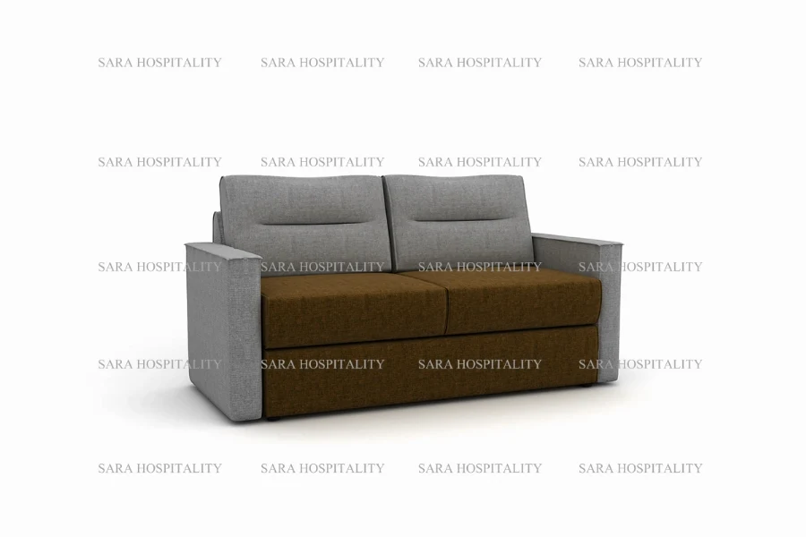 Modern dual-tone convertible sofa with plush seating -2