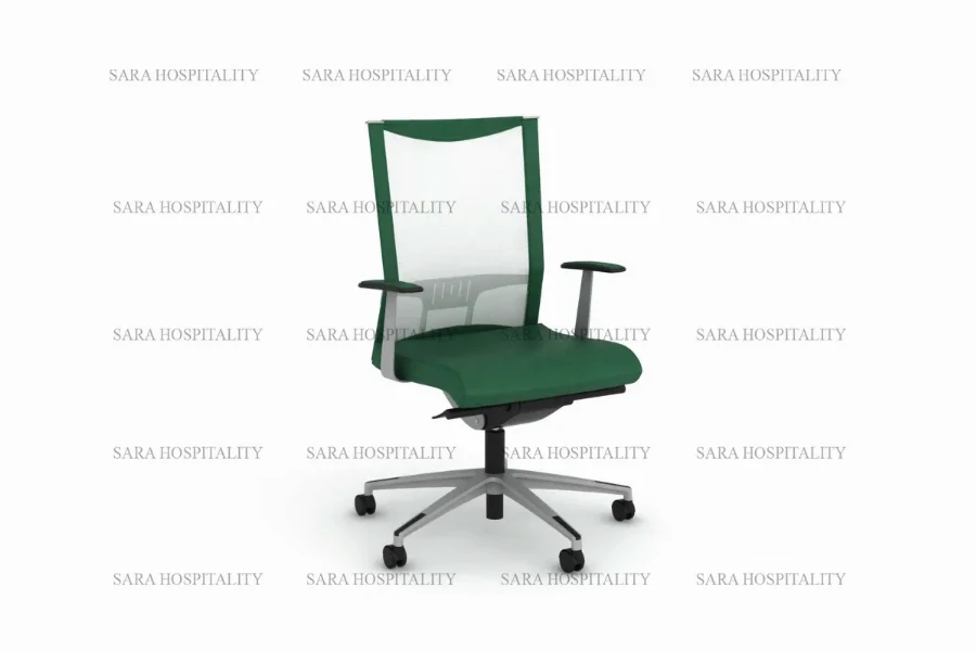 Polished Walnut Ergonomic Chair for premium coastal resort breakfast suites