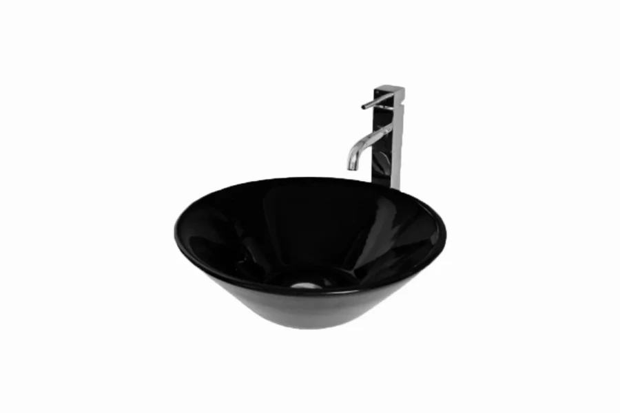 Modern square vessel sink featuring gently rounded corners for a softened, contemporary silhouette