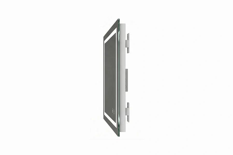 Durable backlit vanity mirror with a professional minimalist profile for commercial suites