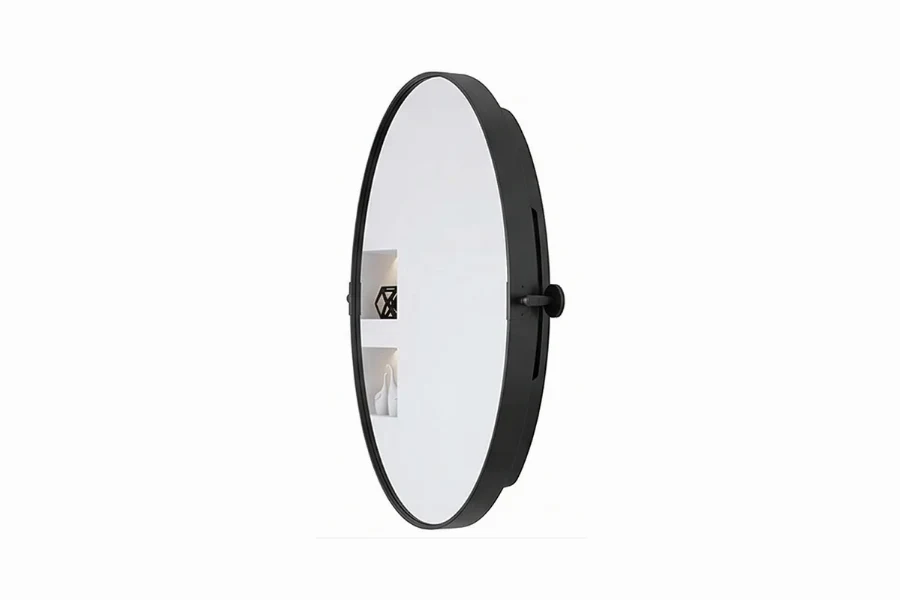 Durable oval accent mirror in a professional finish for commercial use