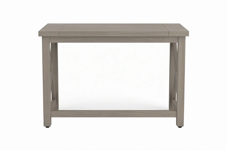 Contemporary X-Leg Workstation: Monolithic minimalist frame offering open legroom and a high-impact geometric silhouette