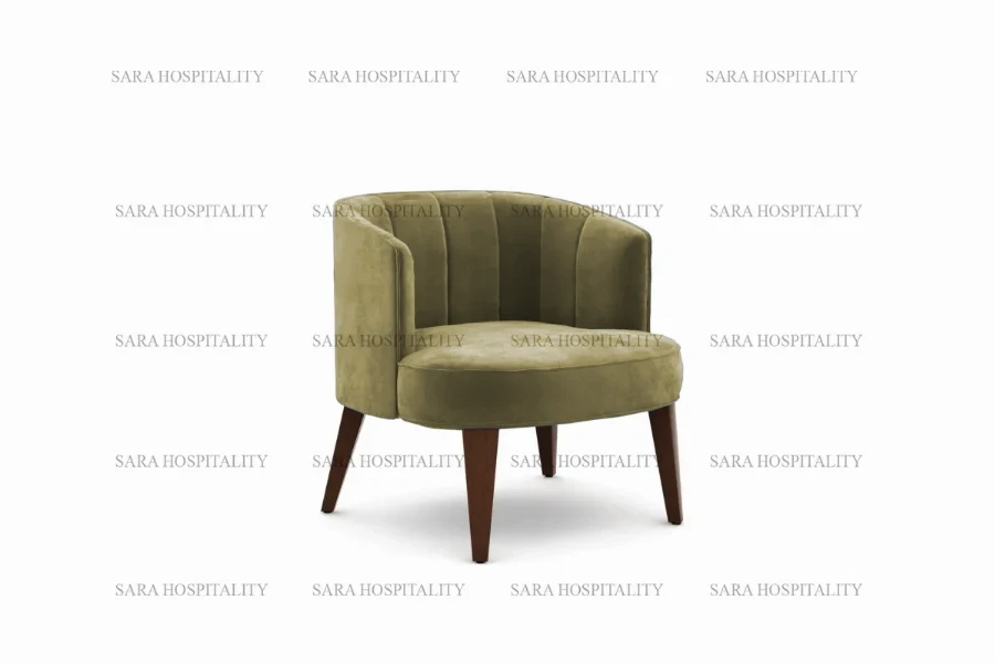 rgonomic Barrel Lounge Chair for comfortable hotel buffet dining