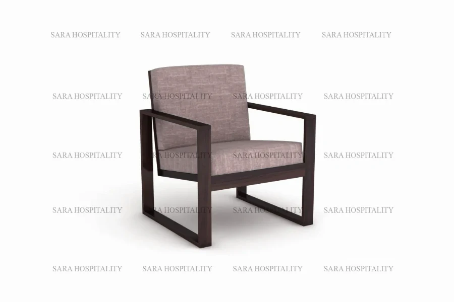 cozy wooden frame armchair