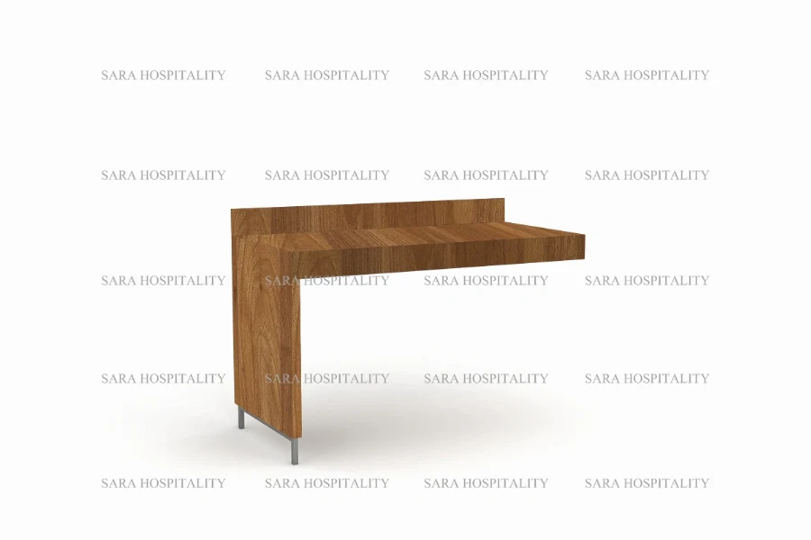Modern L-shaped desk with woodgrain finish-3