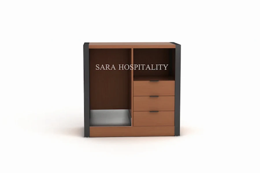Hospitality Multimedia Combo with Storage and Appliance Space - 3
