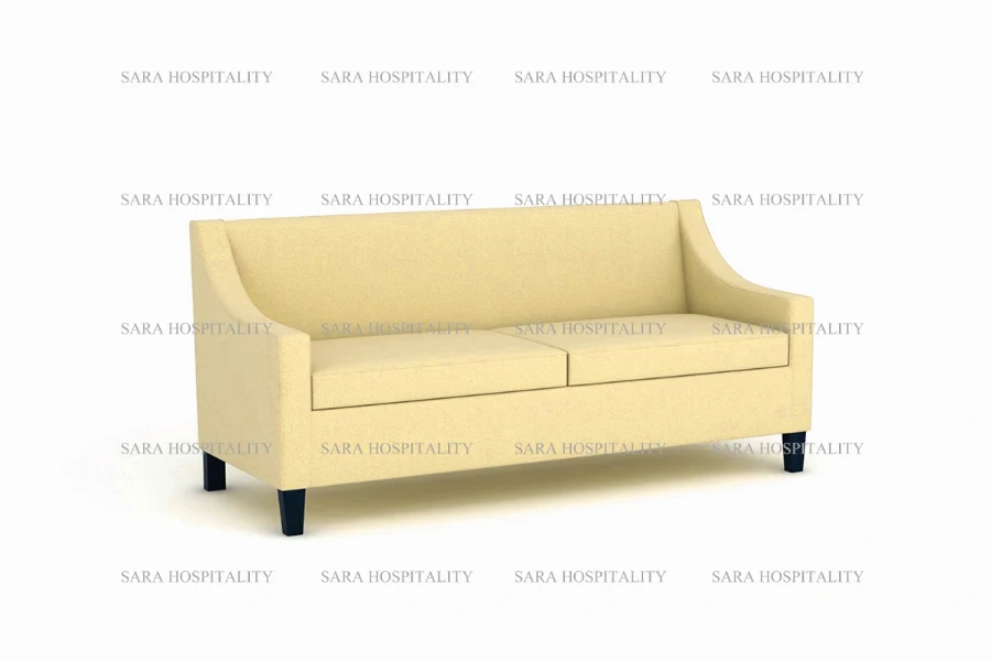 Modern Upholstered Hospitality Sofa – Light Blue - 2