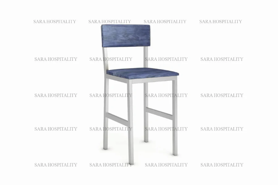 Sleek Industrial Frame Side Chair in a boutique hotel lobby.
