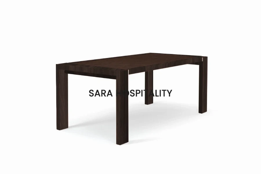 Senior Living Wooden Dining Table - Solid Wood with Scratch-Resistant Top - 3
