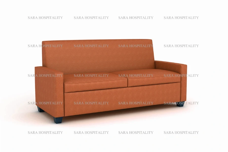 Contemporary Upholstered Sofa in Blue Fabric - 2