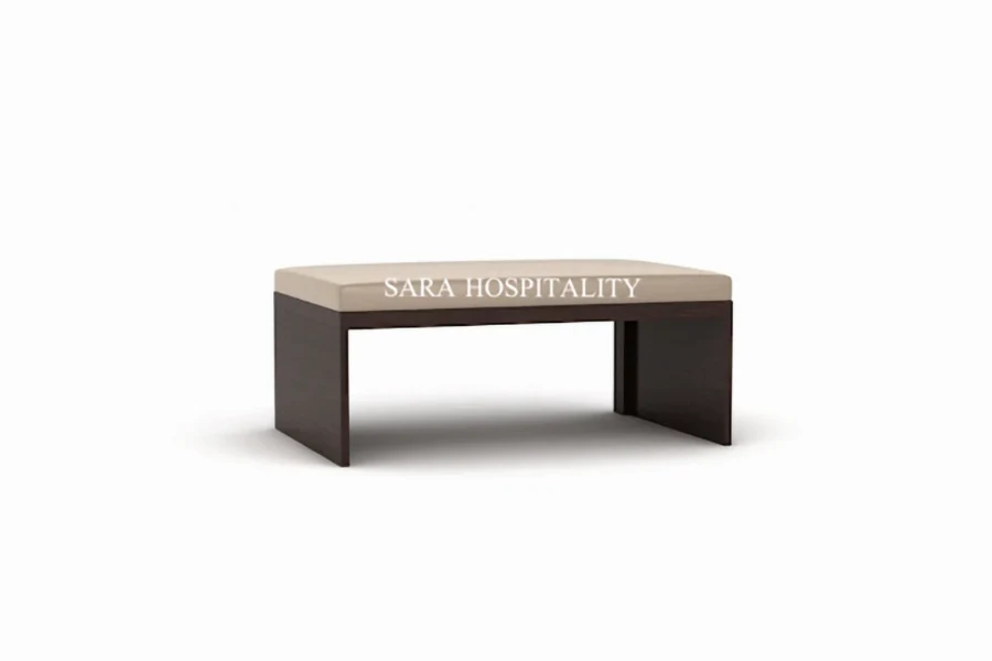Hospitality Luggage Bench with Cushioned Top - 5