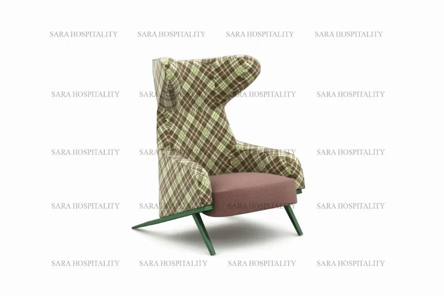 Vintage Tufted Accent Lounge Chair for classic breakfast inn parlors