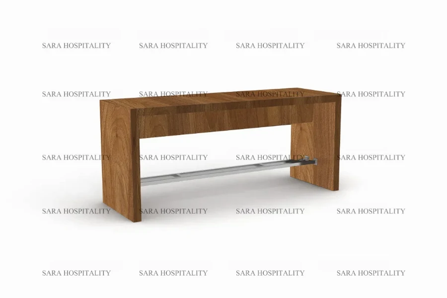 Modern minimal writing desk featuring a slim, unobstructed tabletop and a clean-lined architectural frame
