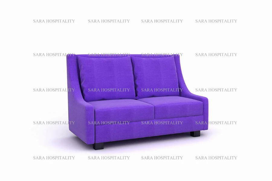 Modern Upholstered Loveseat Sofa with Plush Cushions - 2