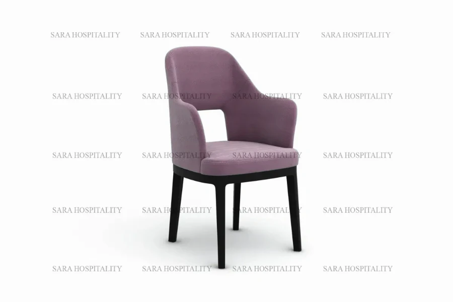 Tuck-Under Armless Lounge Chair for efficient hotel buffet circulation