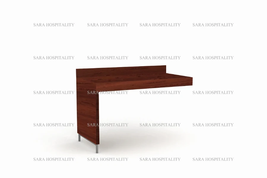 Modern L-shaped desk with woodgrain finish-5
