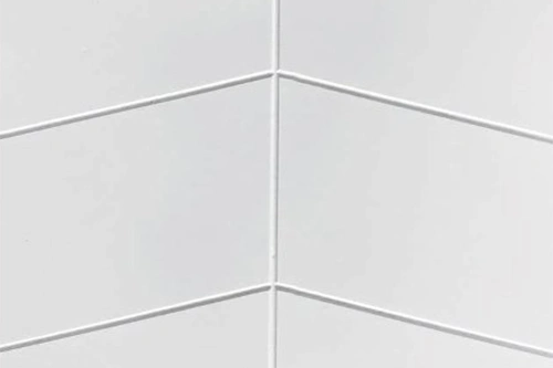 Chevron Solid Shower Surround for modern hotel bathroom