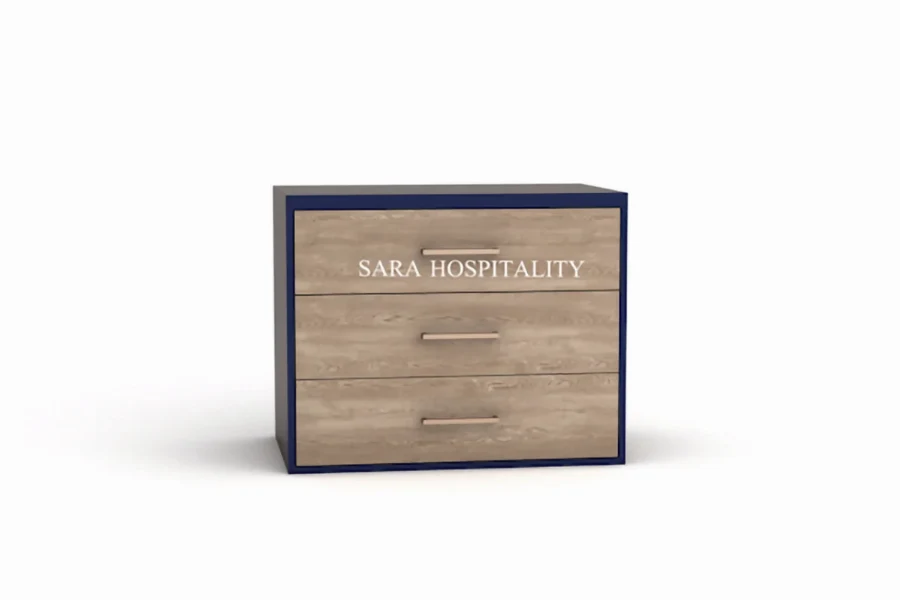 Hospitality credenza with three drawers and a dual-tone wood finish - 2